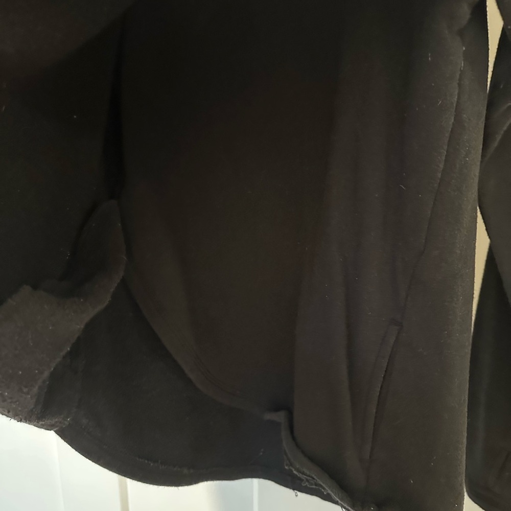 Black Women's Asymmetrical Zip Sweatshirt - Picture 6 of 6
